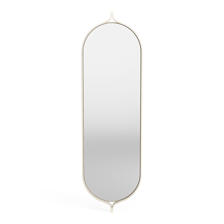 Swedese Comma Oval Mirror - Ask Hvit-pimentert Lakkvinkel 1