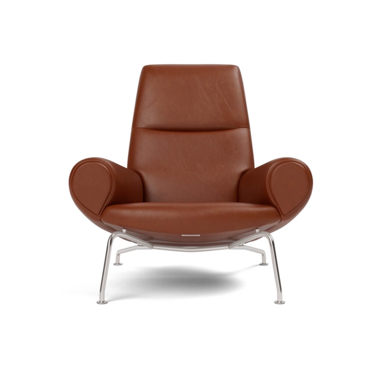 Fredericia Furniture Wegner Queen Stol 1010 Lenestol - Cera 905 Russet Brown