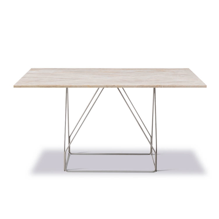 Fredericia Furniture JG Bord 140x140 - IVORY QUARTZ SETE