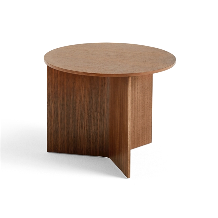 HAY Slit Table Wood Round - Walnut