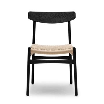 Carl Hansen & Søn CH23 Spisestol - Sort eik/Naturflett