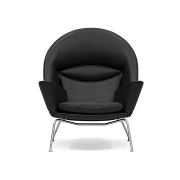 Carl Hansen & Søn CH468 Wegner Oculus Stol - Sort skinn