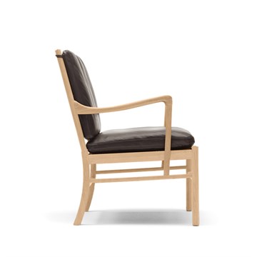 Carl Hansen & Søn Ow149 Colonial Stol Skinn Oljet Eik/Brun Side