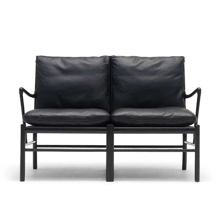 Carl Hansen & Søn OW149-2 Colonial Sofa Svart Eik/Sort Sig 98