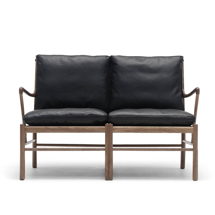 Carl Hansen & Søn OW149-2 Colonial Sofa Oljet Valnøtt/Sort Sif 98