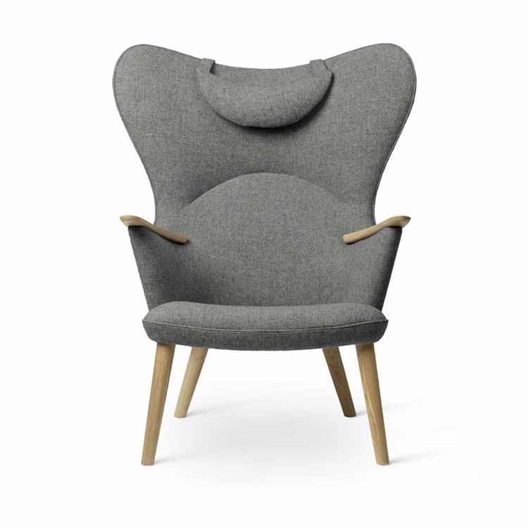 Carl Hansen & Søn CH78 Mama Bear Lounge stol Fiord 151 Grå