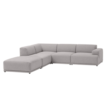 Muuto Connect Soft modulær hjørnesofa, konfigurasjon 1 - leire 12