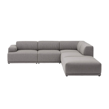 Muuto Connect Soft Modular hjørnesofa, konfigurasjon 2 - re-wool 128