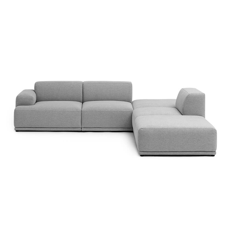 Muuto Connect Soft modulær hjørnesofa, konfigurasjon 3 - re-wool 128