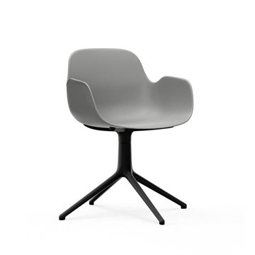 Normann Copenhagen Form Lenestol 4L - Sort/Grå side