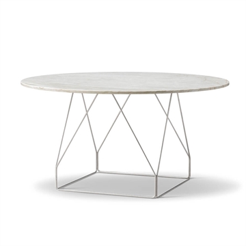 Fredericia Furniture JG Bord Ø140 - IVORY QUARTZ SETERAMME