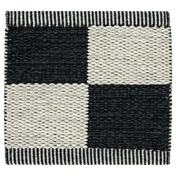 Kasthall Checkerboard Icon Carpet - 85x200 Midnight Black 554