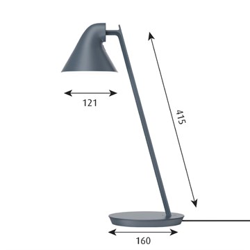 Louis Poulsen NJP Mini Bordlampe Petroleumsmål