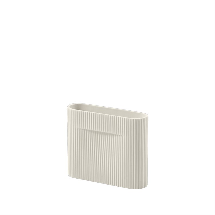 Muuto Ridge Vase H16,5 cm Offwhite