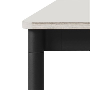 Muuto Base Spisebord m/Hvit laminat og Kryssfinerkant Detalj