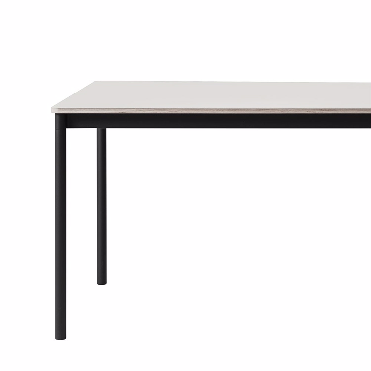 Muuto Base Spisebord Hvit laminat med finerkant Sort ramme