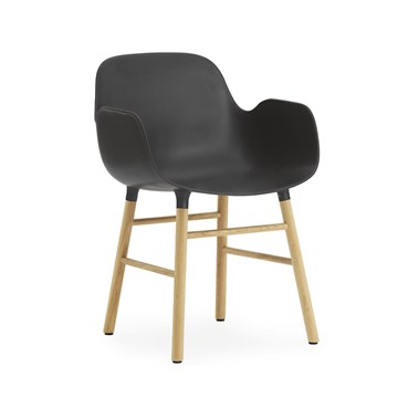 Normann Copenhagen Form Spisebordstol m/armlene Eik/Sort Skraa