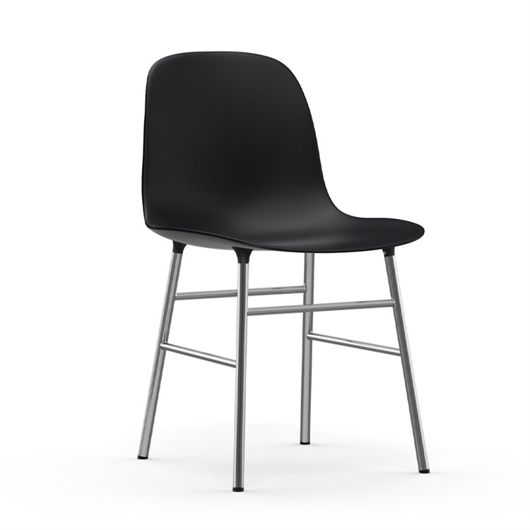 Normann Copenhagen Form Spisestuestol Krom/Sort