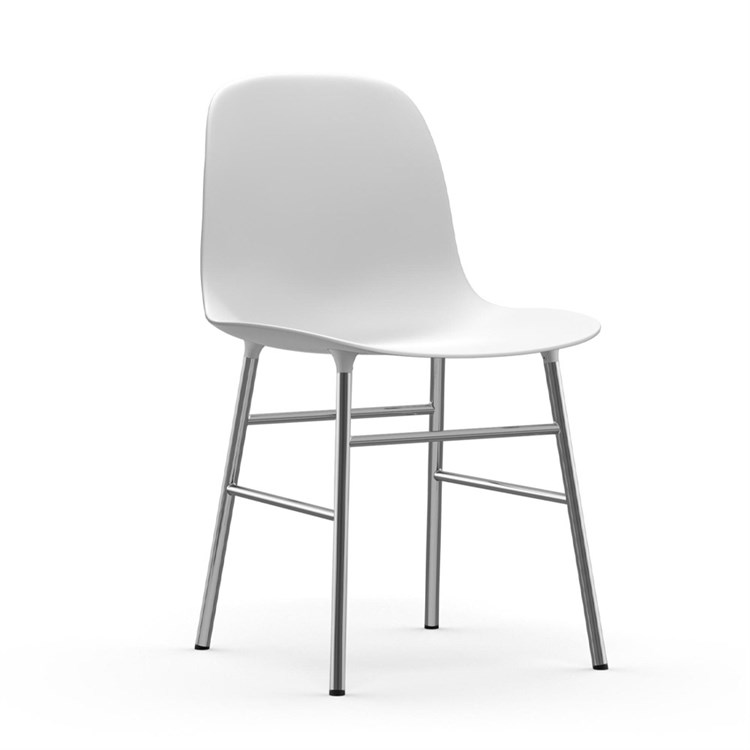 Normann Copenhagen Form Spisestuestol Krom/Hvit