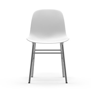 Normann Copenhagen Form Spisestuestol Krom/Hvit front