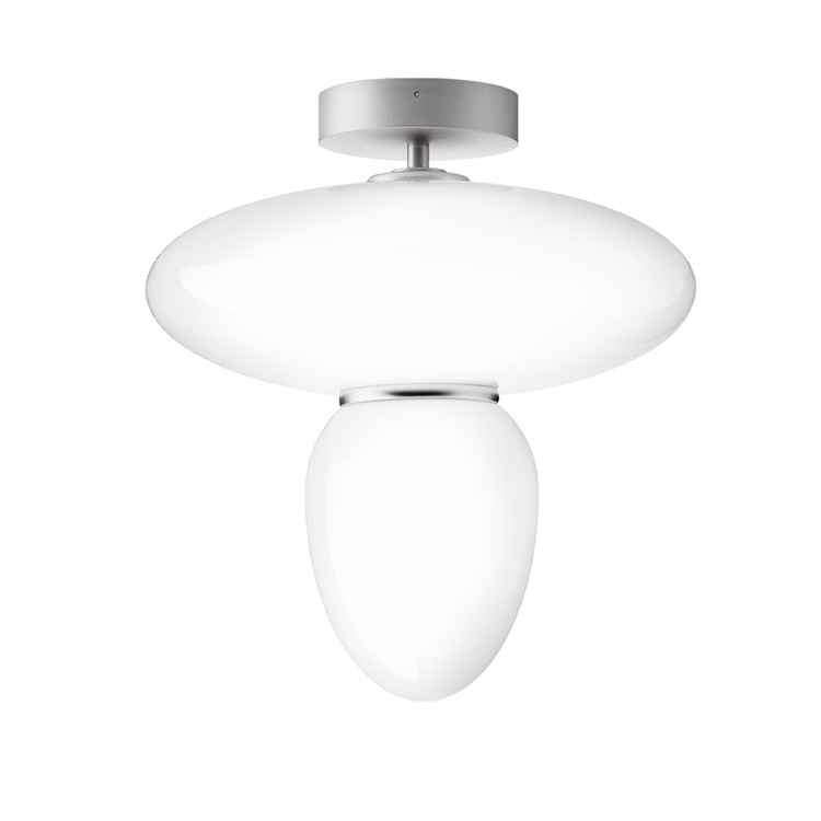 Nuura Rizzatto 42 Taklampe Satin Sølv/opal