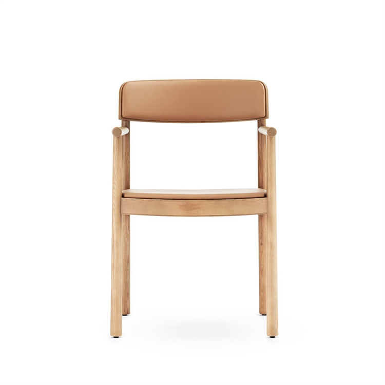 Normann Copenhagen Timb Stol med armlener Polstret - Tan/Ultra skinn/Camel