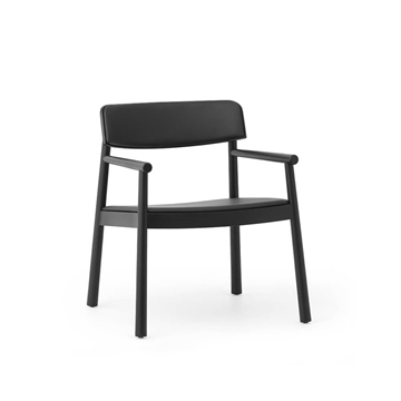 Normann Copenhagen Timb Loungestol Klädd - Svart/Ultraläder/Svart sida