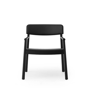 Normann Copenhagen Timb Lounge stol Polstret - Sort/Ultra skinn/Sort