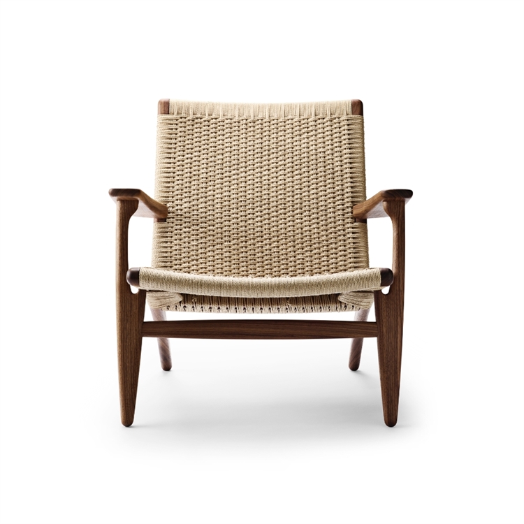 Carl Hansen & Søn CH25 Wegner Lounge Chair - Valnøttolje/Naturflett