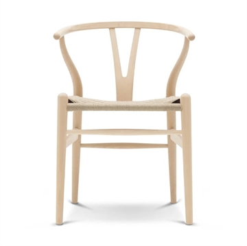 Carl Hansen & Søn CH24 Y-Stol - Såpebehandlet bøk/Naturflett