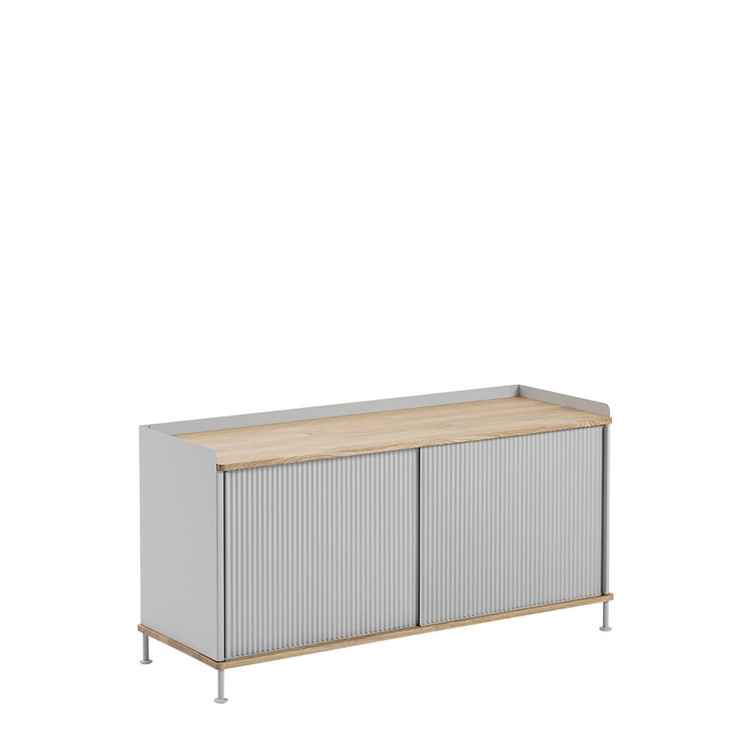 Muuto Enfold Sidebord - 124x45 - Svart/Antrasitt Svart