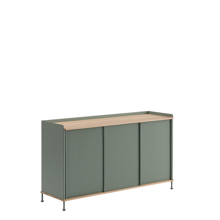 Muuto Enfold Sidebord - 148x45 - Oljet Eik/Støvgrønn