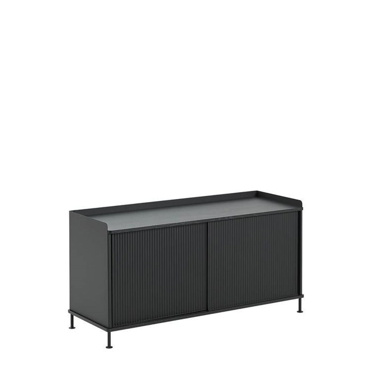 Muuto Enfold Sidebord - 124x45 - Svart/Antrasitt Svart