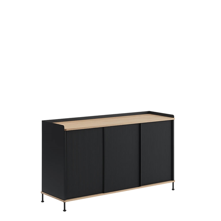 Muuto Enfold Sidebord - 148x45 - Oljet Eik/Antrasitt Sort