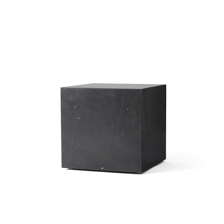 Audo Sokkel Marmorbord Cubic Black Black Slanted