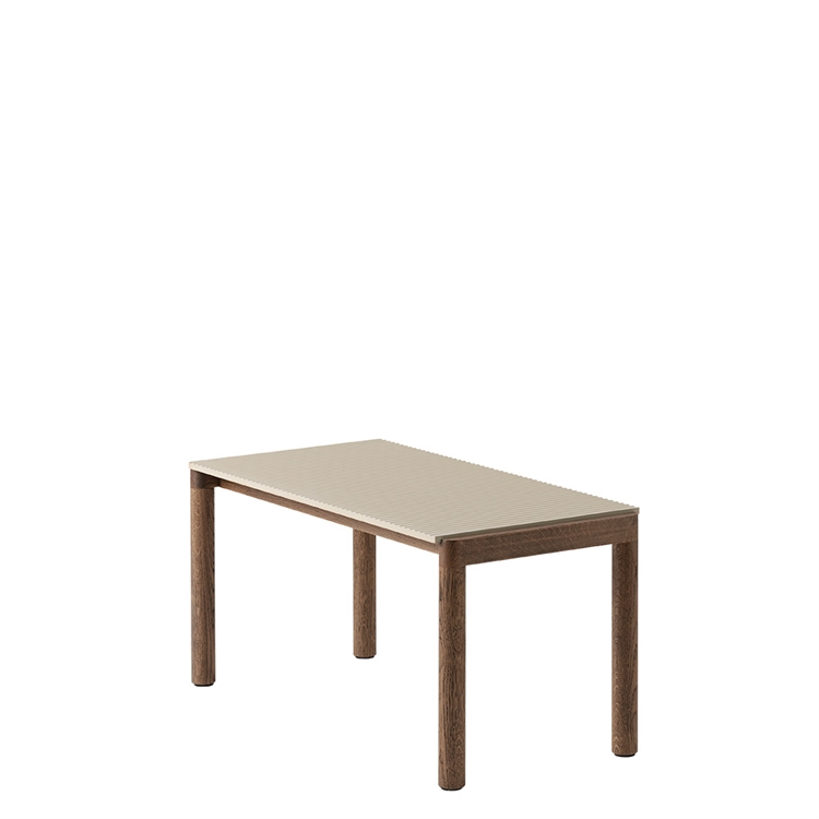 Muuto salongbord 40X84 ​​i bølget - sand/mørk eik