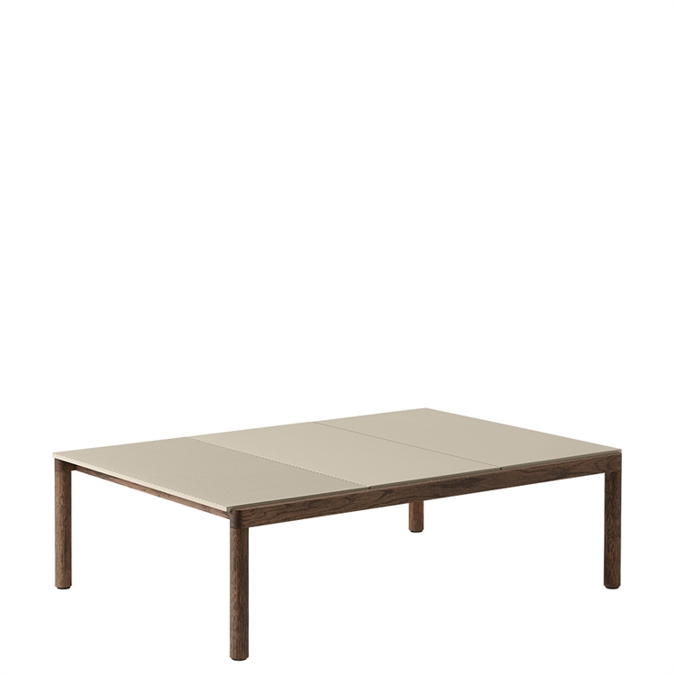 Muuto salongbord 3 vanlig 84,5 x 120 - Sand/Mørk eik