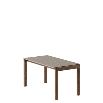 Muuto salongbord 40X84 ​​i bølget - Taupe/Mørk eik